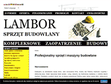 Tablet Screenshot of lambor.net.pl